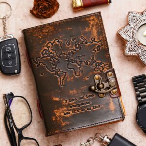 Vintage Handmade Genuine Leather Diary Journal | Premium Antique String Closure | 200 Handmade Unruled Pages DIARY-12