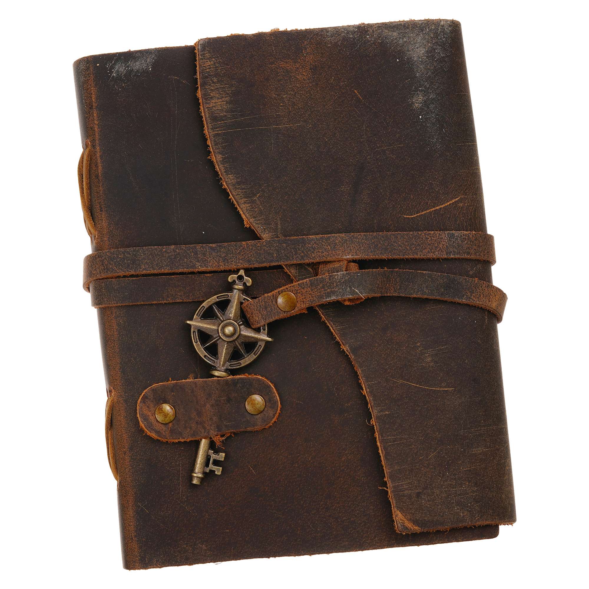 Vintage Handmade Genuine Leather Diary Journal | Premium Antique String Closure | 200 Handmade Unruled Pages DIARY-05 - Image 4